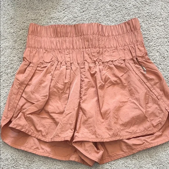 Free People Apricot Athletic Workout Shorts - Picture 2 of 6
